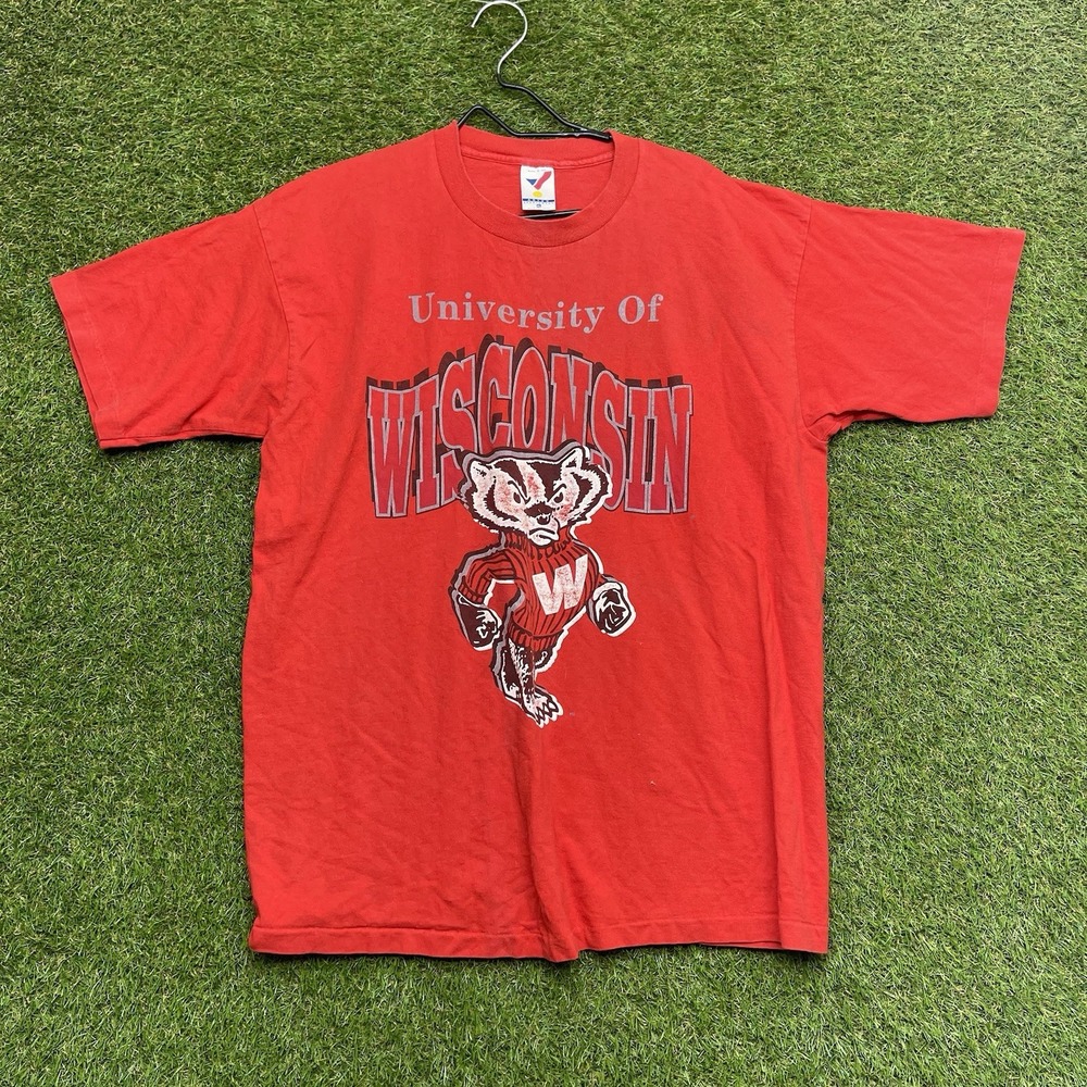 Vintage University of Wisconsin Badgers Shirt Mens XL Sportswear Single Stitch